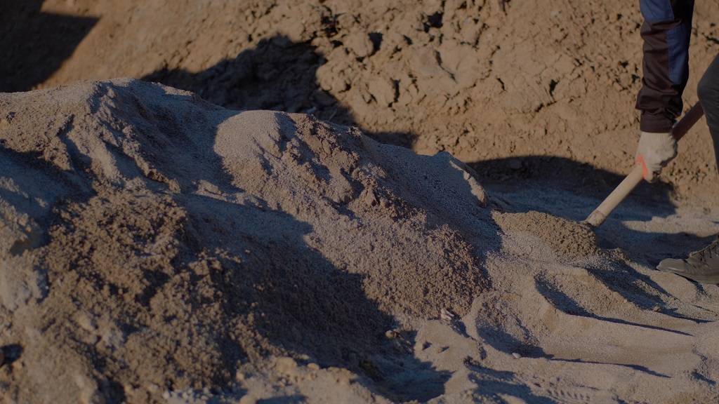 Pesak spreman za pripremu maltera za zidanje